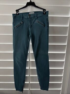 Current/Elliott Teal-Green Skinny Jeans